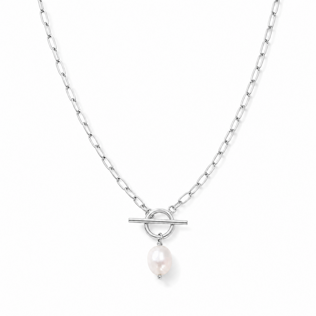 T-Lock Pearl Necklace
